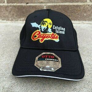 OTTO Men's CATALINA ISLAND COYOTES Mesh Black Adjustable Cap Hat​​​​​​​